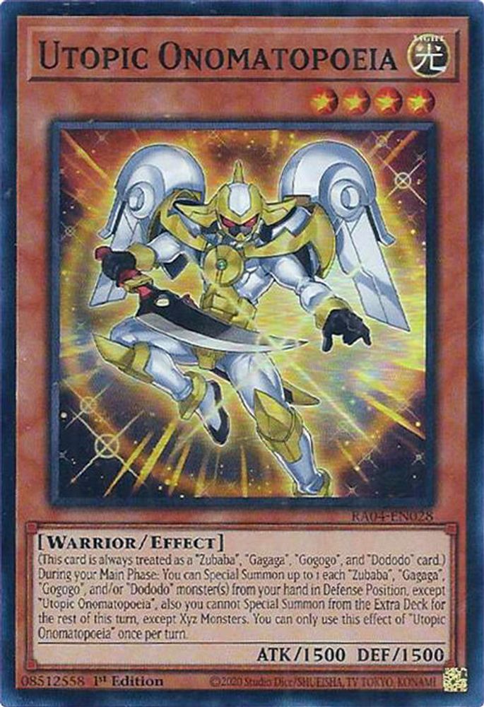 [SUPER RARE] Utopic Onomatopoeia - (RA04-EN028) - 1st Edition