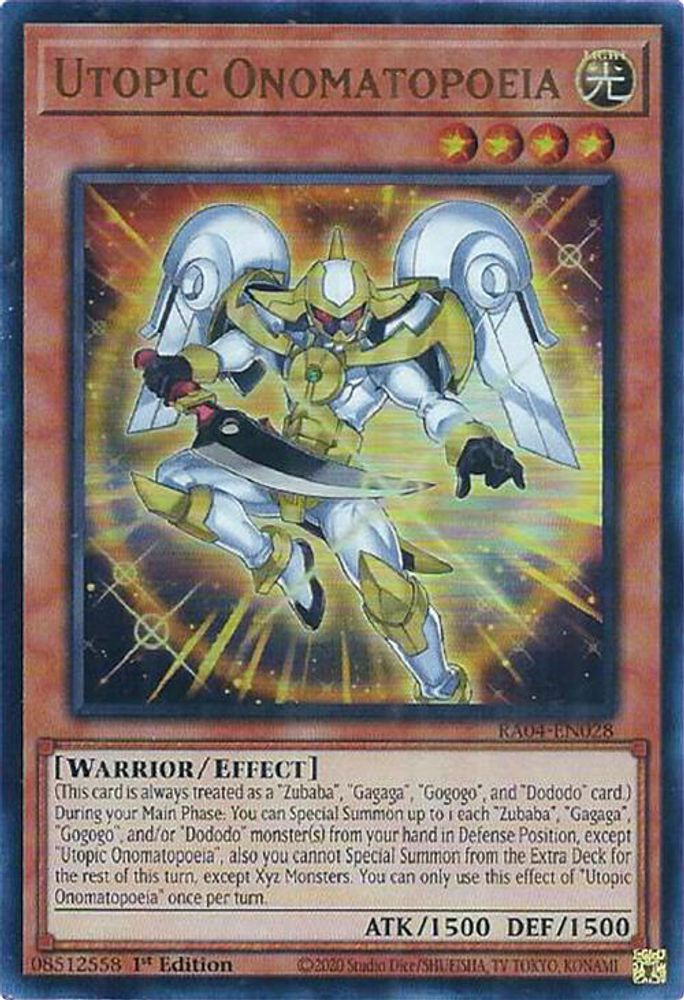 [ULTRA RARE] Utopic Onomatopoeia (UR) - (RA04-EN028) - 1st Edition