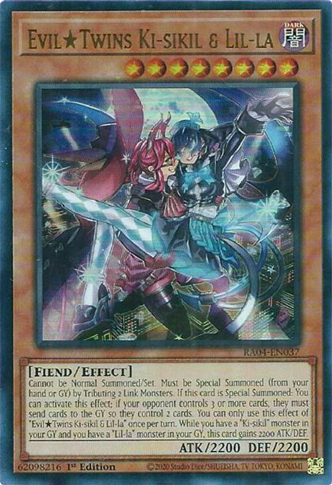 [ULTRA RARE] Evil Twins Ki-sikil & Lil-la (UR) - (RA04-EN037) - 1st Edition