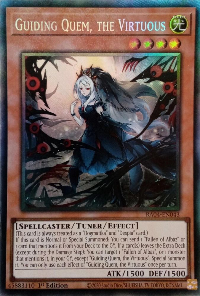 [COLLECTOR RARE] Guiding Quem, the Virtuous (PCR) - (RA04-EN043) - 1st Edition