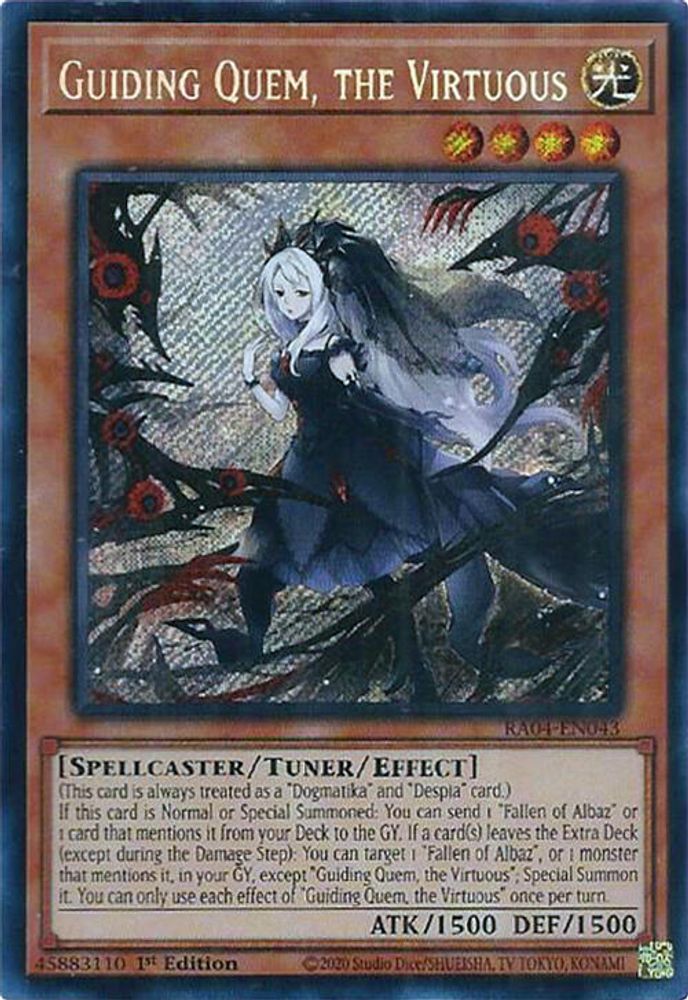 [SECRET RARE] Guiding Quem, the Virtuous (Secret Rare) - (RA04-EN043) - 1st Edition