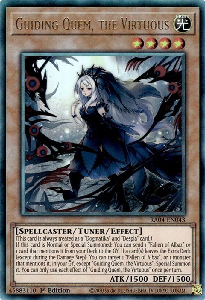 [ULTIMATE RARE] Guiding Quem, the Virtuous (PUR) - (RA04-EN043) - 1st Edition