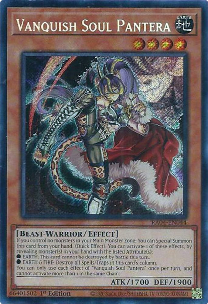 [SECRET RARE] Vanquish Soul Pantera (Secret Rare) - (RA04-EN044) - 1st Edition