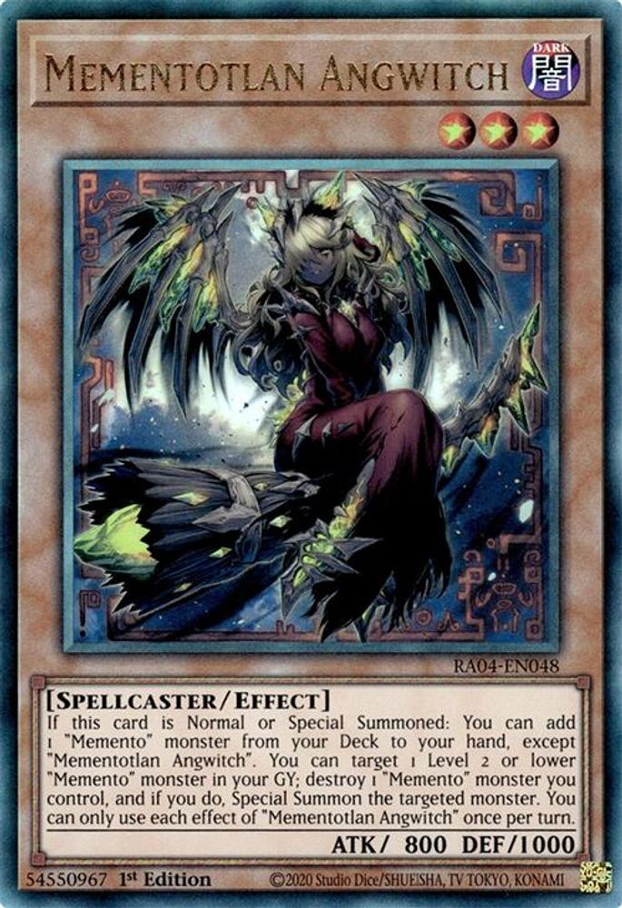 [ULTIMATE RARE] Mementotlan Angwitch (PUR) - (RA04-EN048) - 1st Edition