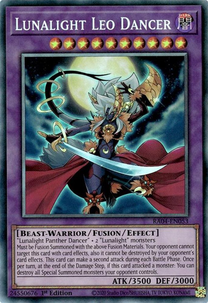 [COLLECTOR RARE] Lunalight Leo Dancer (PCR) - (RA04-EN053) - 1st Edition