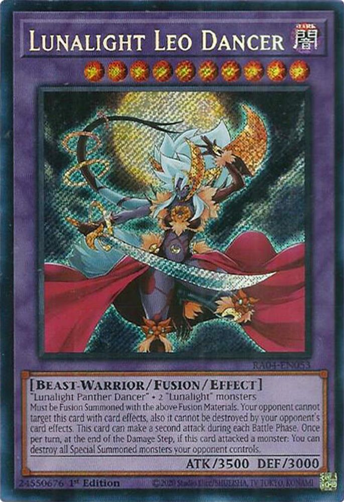 [SECRET RARE] Lunalight Leo Dancer (Secret Rare) - (RA04-EN053) - 1st Edition