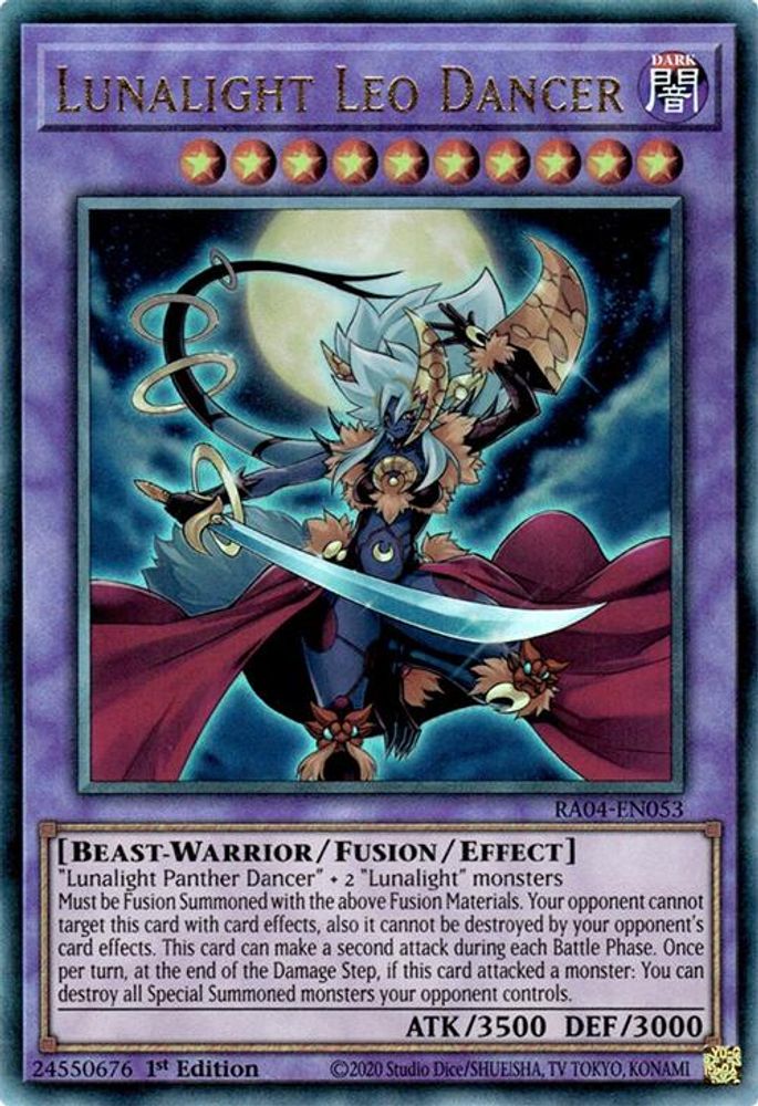 [ULTIMATE RARE] Lunalight Leo Dancer (PUR) - (RA04-EN053) - 1st Edition