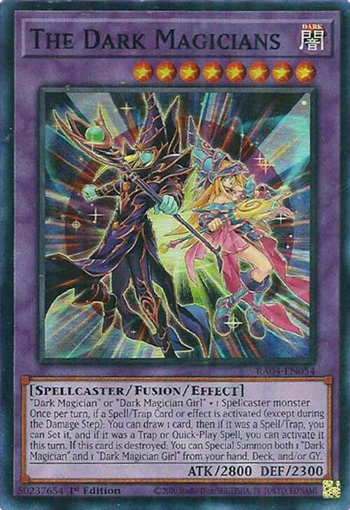 [SUPER RARE] The Dark Magicians - (RA04-EN054) - 1st Edition