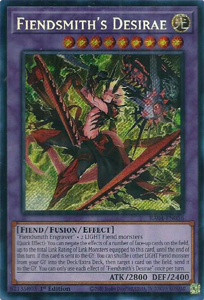 [SECRET RARE] Fiendsmith's Desirae (Secret Rare) - (RA04-EN056) - 1st Edition