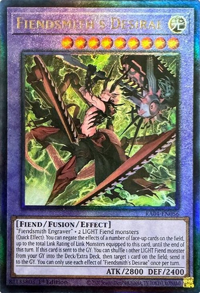 [ULTIMATE RARE] Fiendsmith's Desirae (PUR) - (RA04-EN056) - 1st Edition