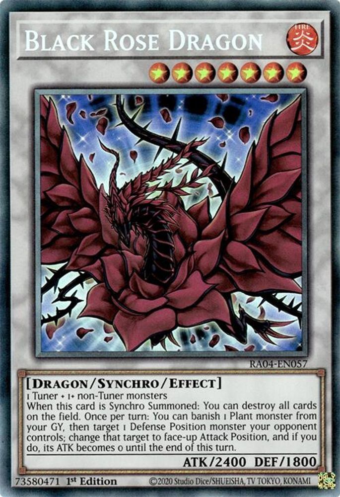 [COLLECTOR RARE] Black Rose Dragon (PCR) - (RA04-EN057) - 1st Edition
