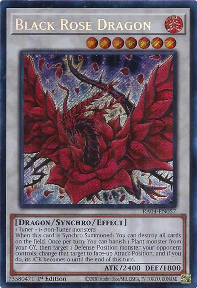 [SECRET RARE] Black Rose Dragon (Secret Rare) - (RA04-EN057) - 1st Edition