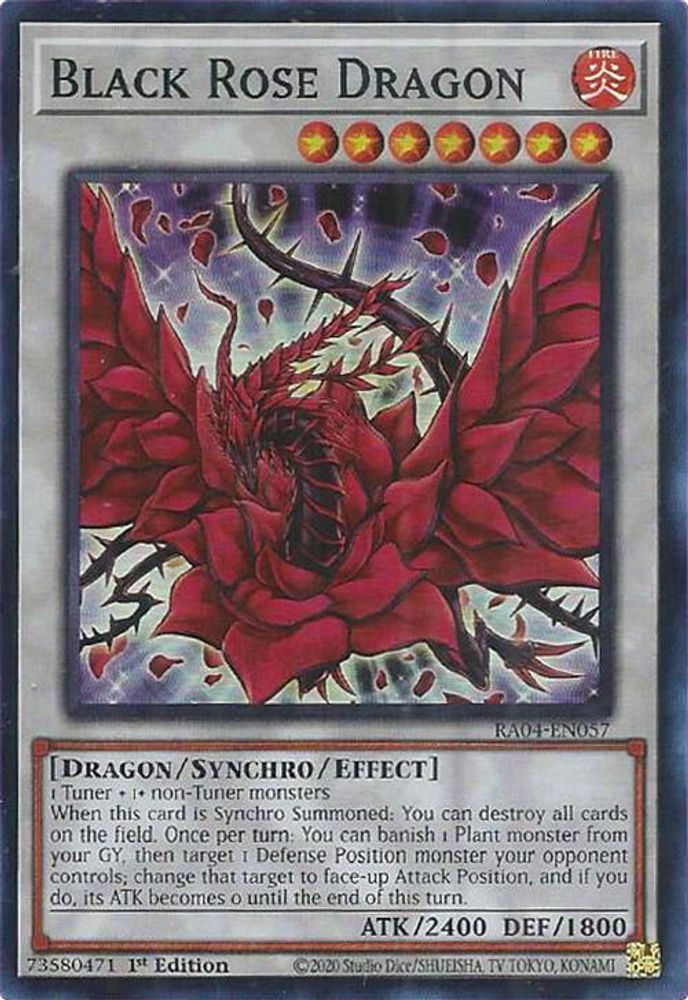 [SUPER RARE] Black Rose Dragon - (RA04-EN057) - 1st Edition