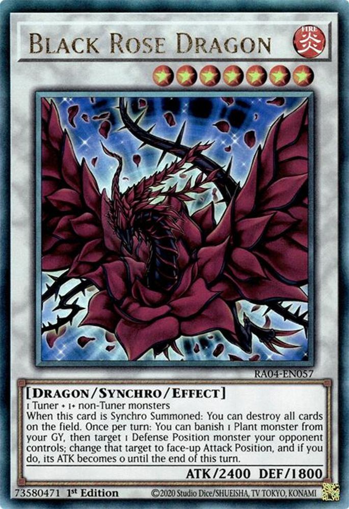 [ULTIMATE RARE] Black Rose Dragon (PUR) - (RA04-EN057) - 1st Edition
