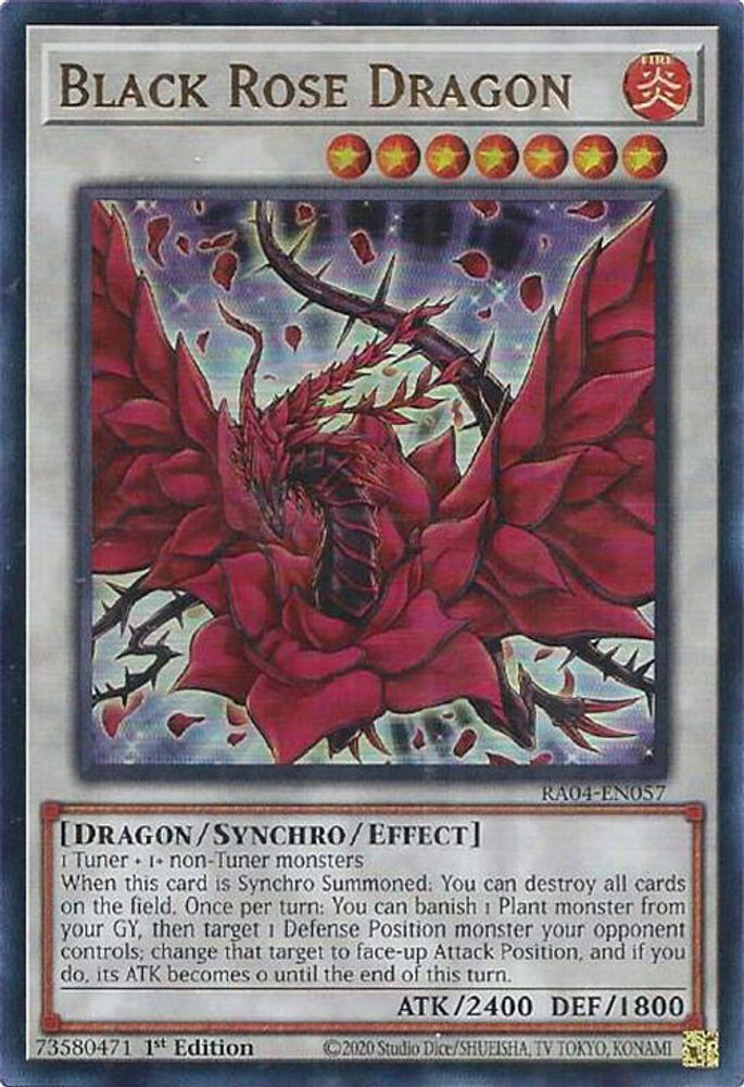 [ULTRA RARE] Black Rose Dragon (UR) - (RA04-EN057) - 1st Edition