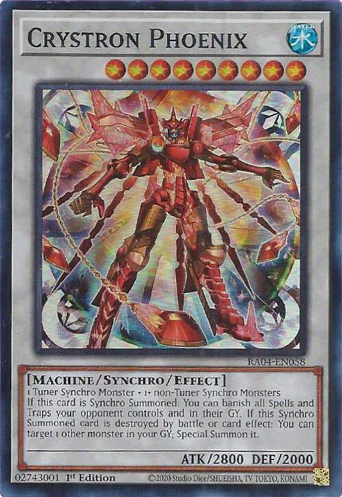 [SUPER RARE] Crystron Phoenix - (RA04-EN058) - 1st Edition