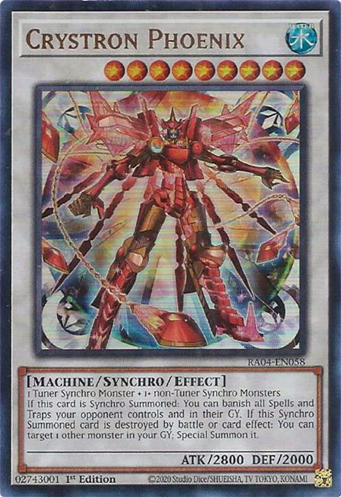 [ULTRA RARE] Crystron Phoenix (UR) - (RA04-EN058) - 1st Edition