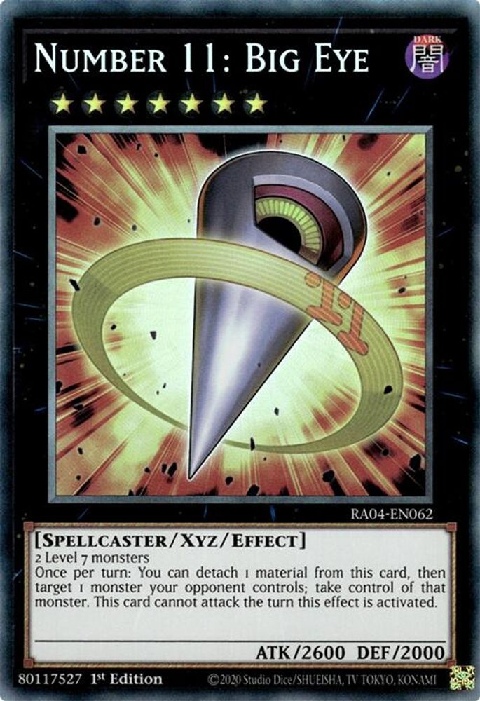 [COLLECTOR RARE] Number 11: Big Eye (PCR) - (RA04-EN062) - 1st Edition