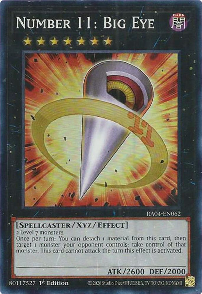 [SUPER RARE] Number 11: Big Eye - (RA04-EN062) - 1st Edition