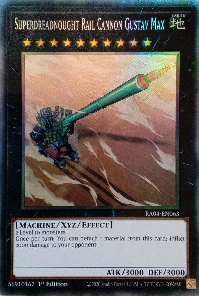 [COLLECTOR RARE] Superdreadnought Rail Cannon Gustav Max (PCR) - (RA04-EN063) - 1st Edition