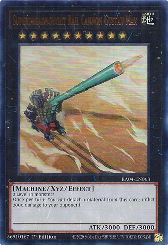 [ULTRA RARE] Superdreadnought Rail Cannon Gustav Max (UR) - (RA04-EN063) - 1st Edition