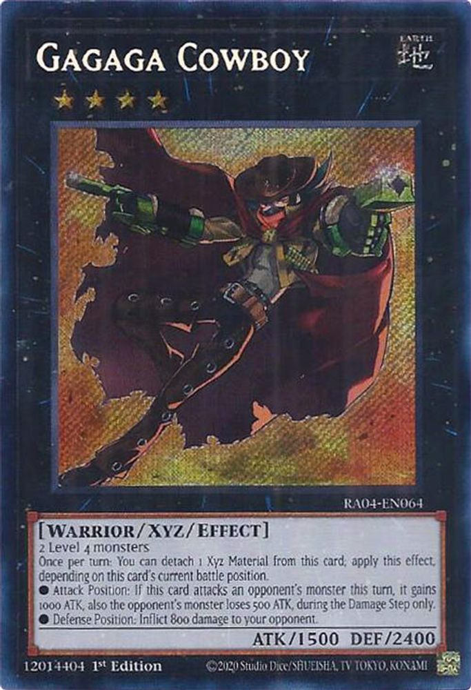[SECRET RARE] Gagaga Cowboy (Secret Rare) - (RA04-EN064) - 1st Edition