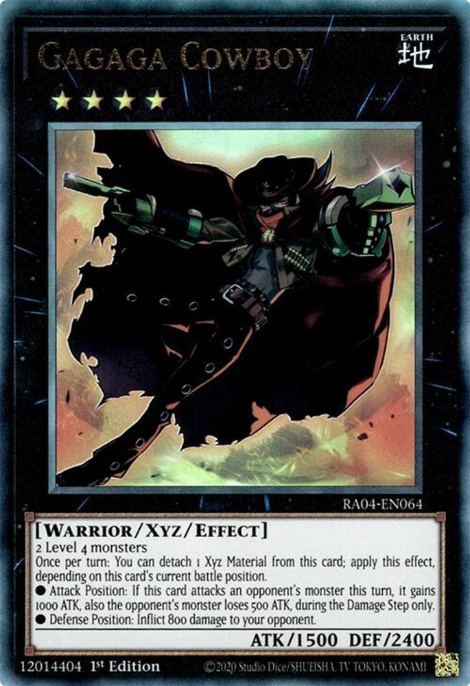 [ULTIMATE RARE] Gagaga Cowboy (PUR) - (RA04-EN064) - 1st Edition