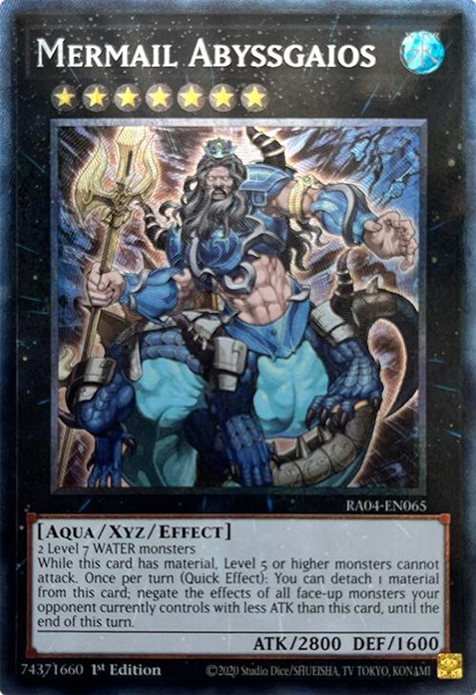 [COLLECTOR RARE] Mermail Abyssgaios (PCR) - (RA04-EN065) - 1st Edition