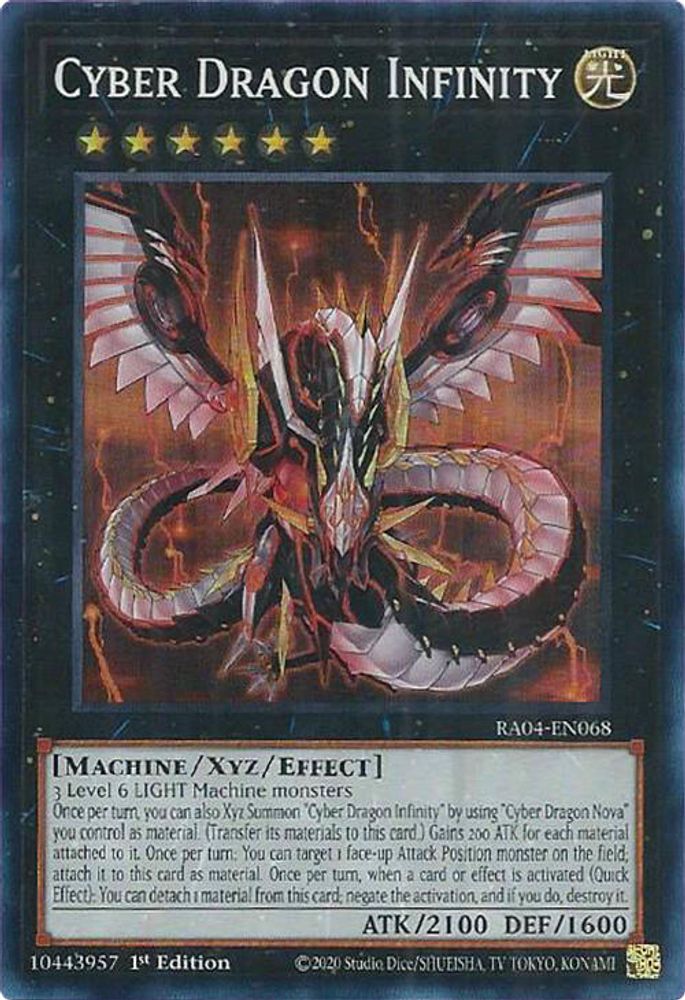 [SUPER RARE] Cyber Dragon Infinity - (RA04-EN068) - 1st Edition