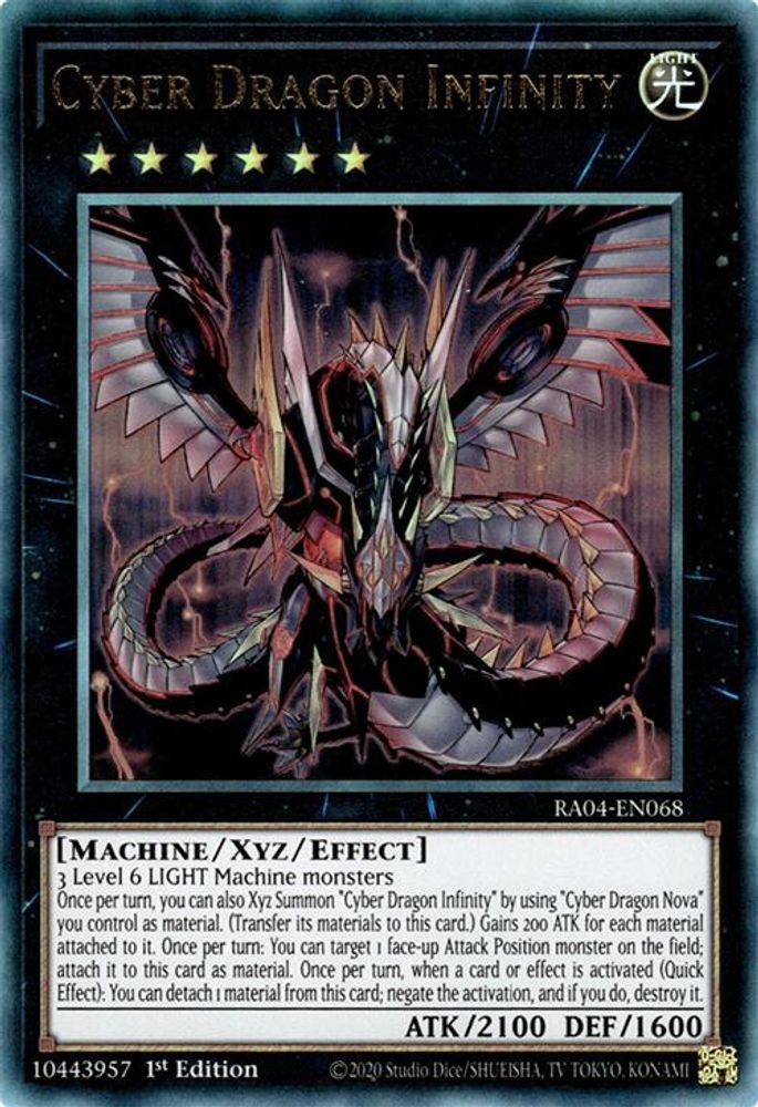 [ULTIMATE RARE] Cyber Dragon Infinity (PUR) - (RA04-EN068) - 1st Edition