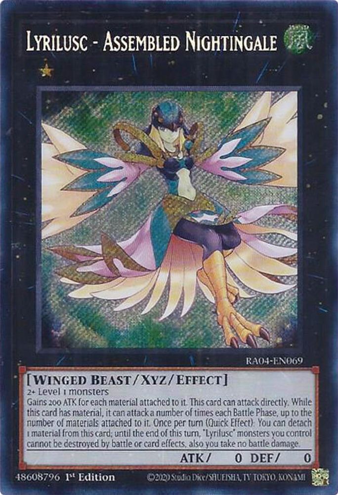 [SECRET RARE] Lyrilusc - Assembled Nightingale (Secret Rare) - (RA04-EN069) - 1st Edition