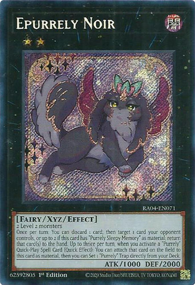 [SECRET RARE] Epurrely Noir (Secret Rare) - (RA04-EN071) - 1st Edition