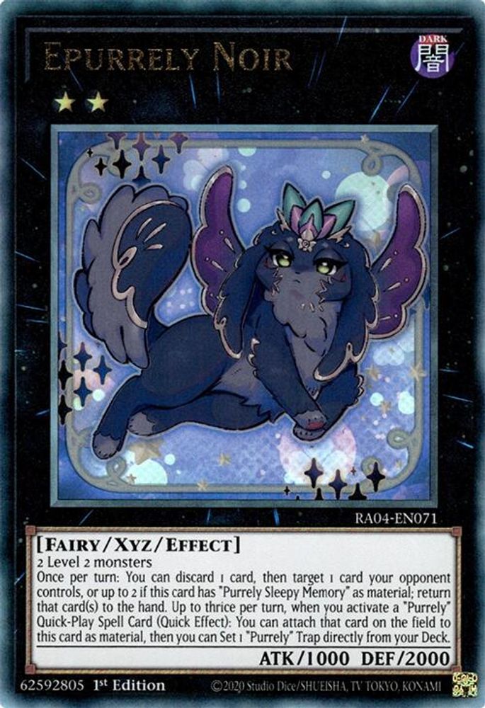 [ULTIMATE RARE] Epurrely Noir (PUR) - (RA04-EN071) - 1st Edition