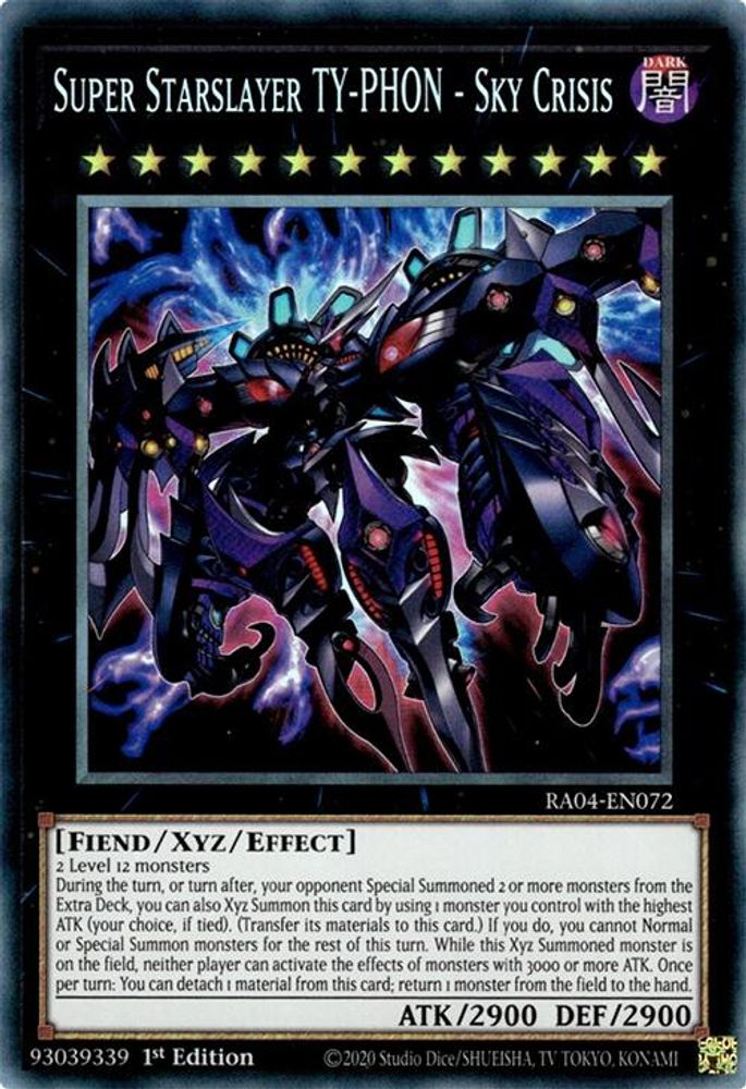 [COLLECTOR RARE] Super Starslayer TY-PHON - Sky Crisis (PCR) - (RA04-EN072) - 1st Edition