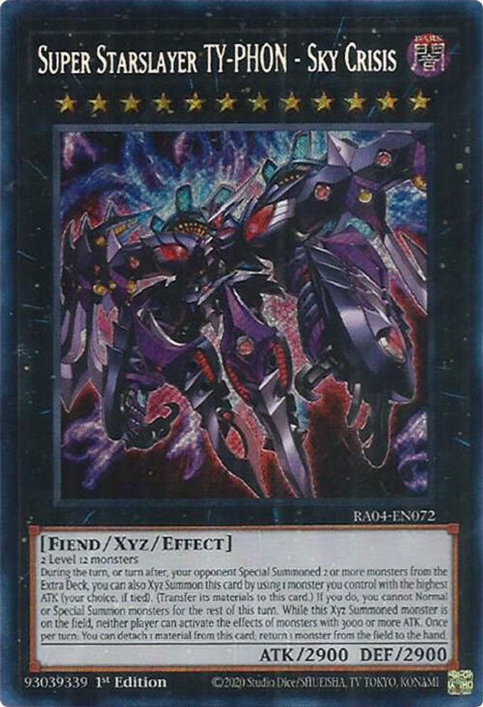 [SECRET RARE] Super Starslayer TY-PHON - Sky Crisis (Secret Rare) - (RA04-EN072) - 1st Edition