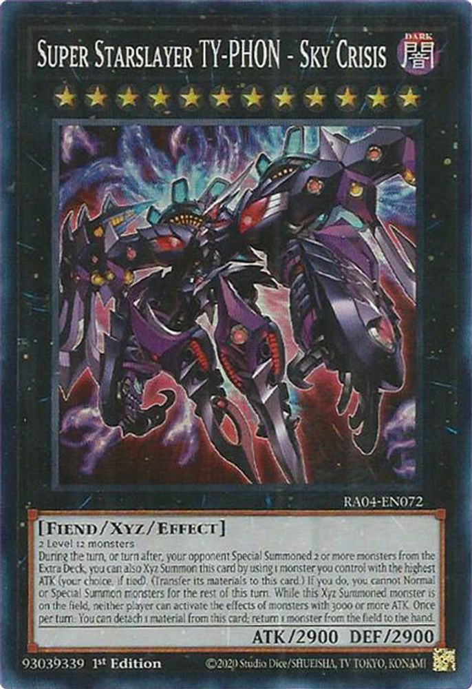 [SUPER RARE] Super Starslayer TY-PHON - Sky Crisis - (RA04-EN072) - 1st Edition