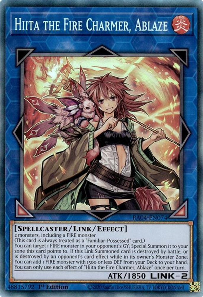 [COLLECTOR RARE] Hiita the Fire Charmer, Ablaze (PCR) - (RA04-EN074) - 1st Edition