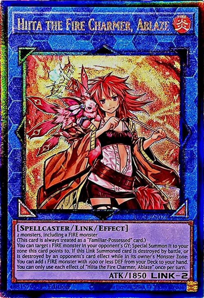[ULTIMATE RARE] Hiita the Fire Charmer, Ablaze (PUR) - (RA04-EN074) - 1st Edition