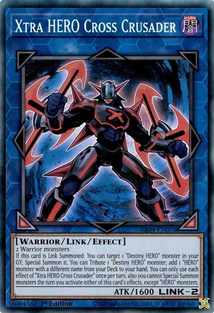 [COLLECTOR RARE] Xtra HERO Cross Crusader (PCR) - (RA04-EN076) - 1st Edition
