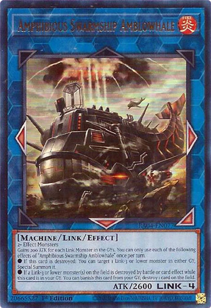 [ULTRA RARE] Amphibious Swarmship Amblowhale (UR) - (RA04-EN077) - 1st Edition