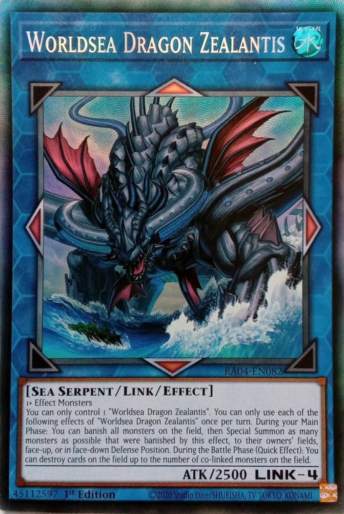 [COLLECTOR RARE] Worldsea Dragon Zealantis (PCR) - (RA04-EN082) - 1st Edition