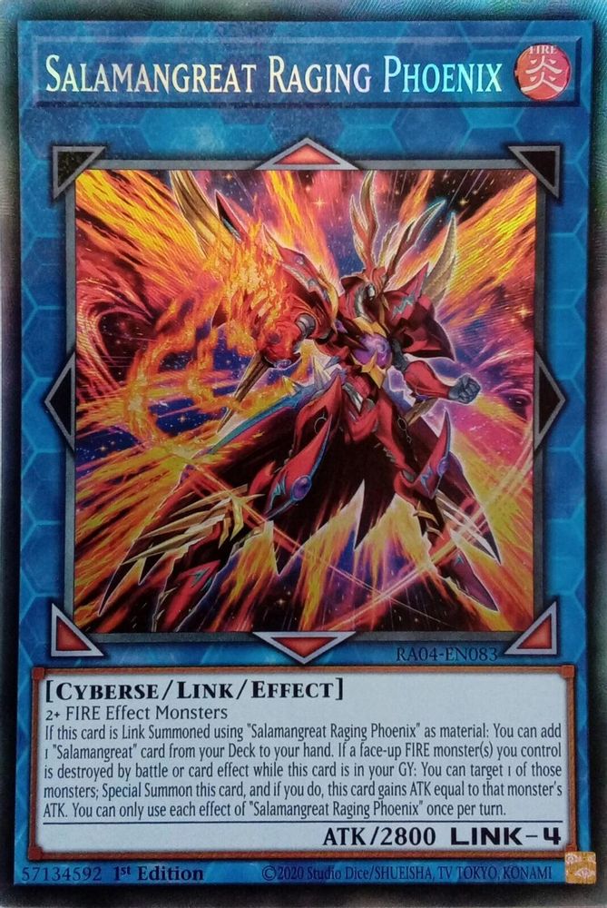 [COLLECTOR RARE] Salamangreat Raging Phoenix (PCR) - (RA04-EN083) - 1st Edition