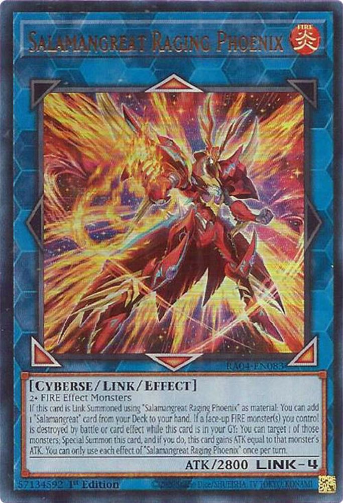 [ULTRA RARE] Salamangreat Raging Phoenix (UR) - (RA04-EN083) - 1st Edition