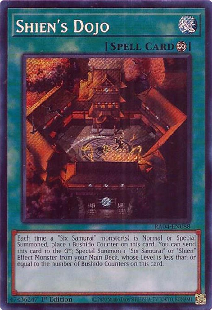 [SECRET RARE] Shien's Dojo (Secret Rare) - (RA04-EN088) - 1st Edition