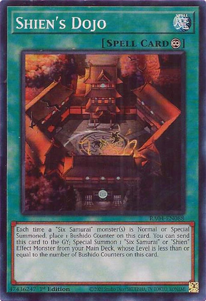 [SUPER RARE] Shien's Dojo - (RA04-EN088) - 1st Edition