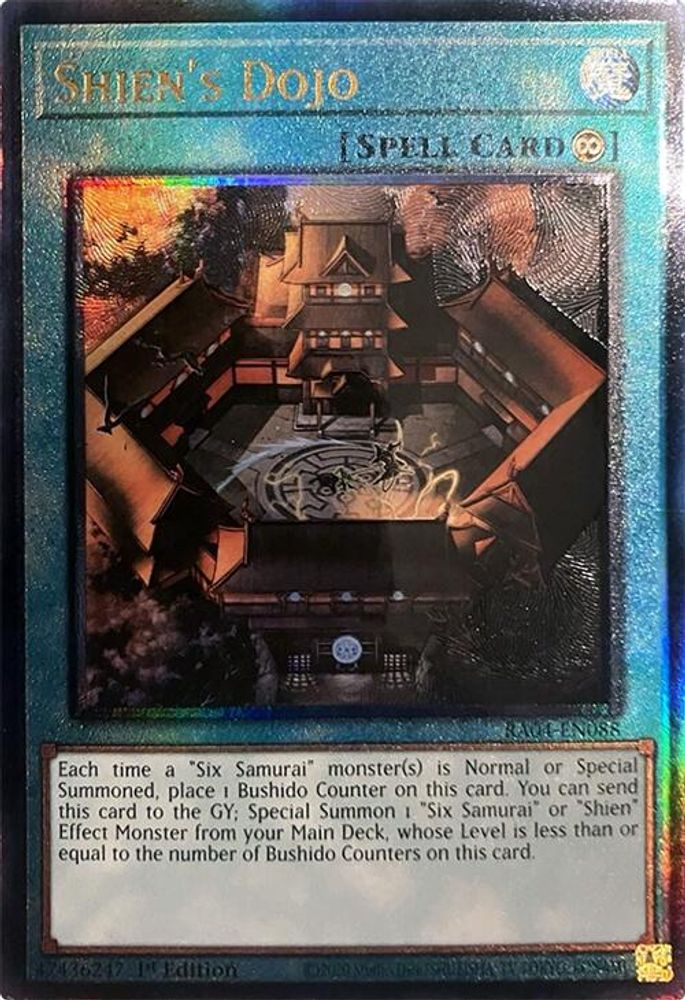 [ULTIMATE RARE] Shien's Dojo (PUR) - (RA04-EN088) - 1st Edition