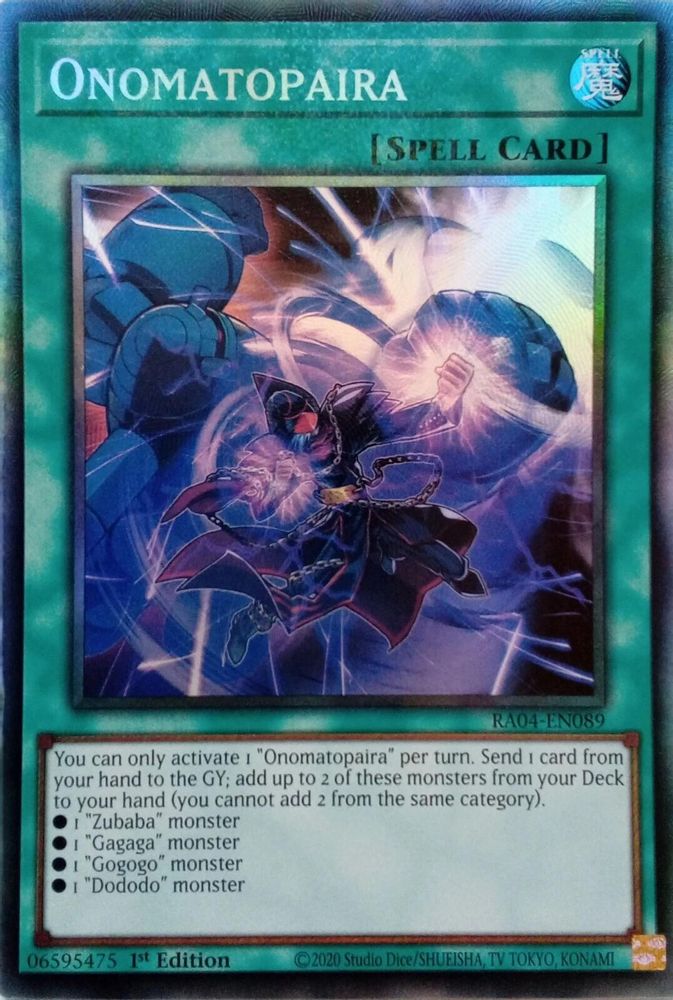 [COLLECTOR RARE] Onomatopaira (PCR) - (RA04-EN089) - 1st Edition