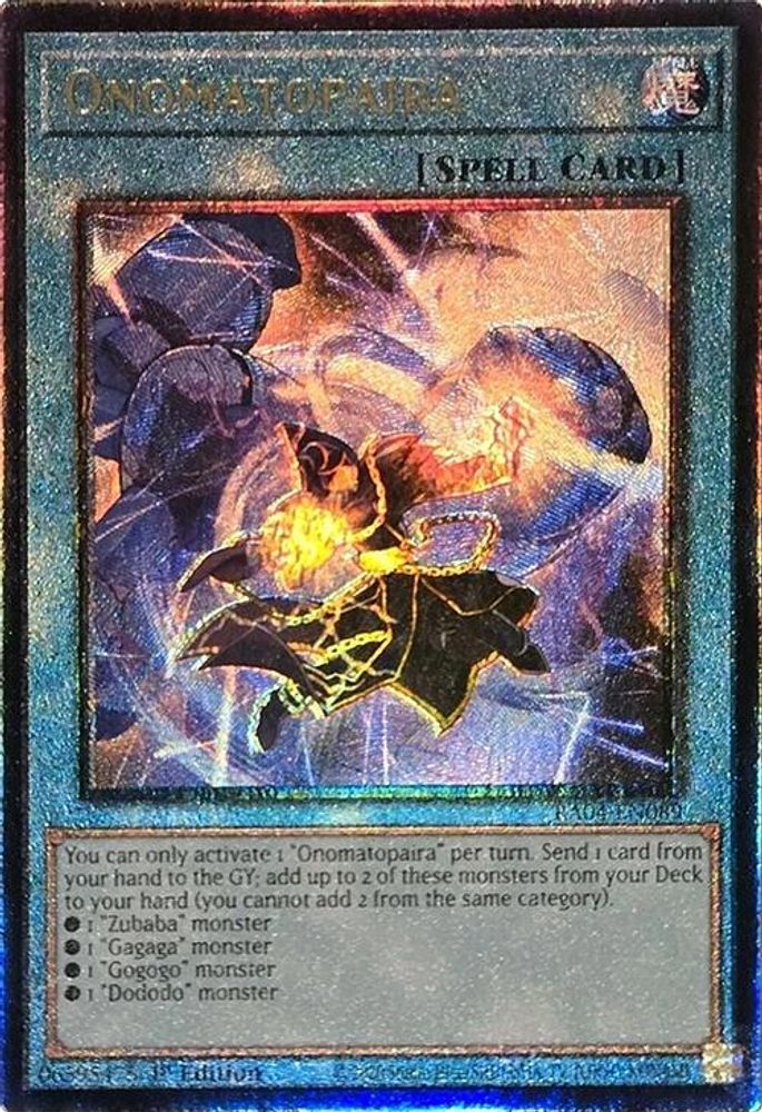 [ULTIMATE RARE] Onomatopaira (PUR) - (RA04-EN089) - 1st Edition