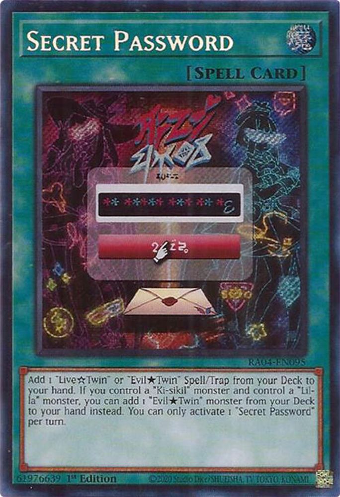 [SECRET RARE] Secret Password (Secret Rare) - (RA04-EN095) - 1st Edition
