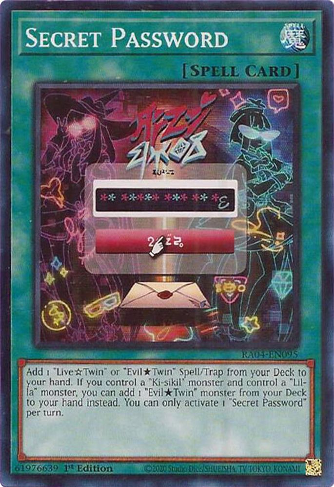 [SUPER RARE] Secret Password - (RA04-EN095) - 1st Edition